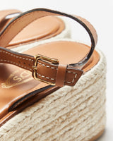Tod's Leather Kate Platform Espadrille Cut-out Sandals - UK5.5