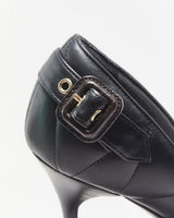 Burberry Amalia Quilted Leather Pointed Toe Buckle Detail Heels - UK5