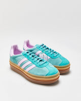 DSWT 2025 Adidas Gazelle Bold 'Clear Mint/Bliss Lilac' Platform Trainers - UK4.5