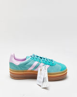 DSWT 2025 Adidas Gazelle Bold 'Clear Mint/Bliss Lilac' Platform Trainers - UK4.5