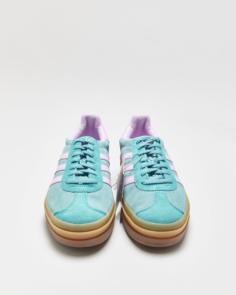 DSWT 2025 Adidas Gazelle Bold 'Clear Mint/Bliss Lilac' Platform Trainers - UK4.5