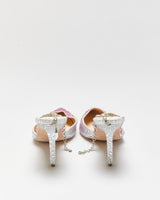 Jimmy Choo Seada 100 Crystal Embellished Satin Stiletto Heel - UK7