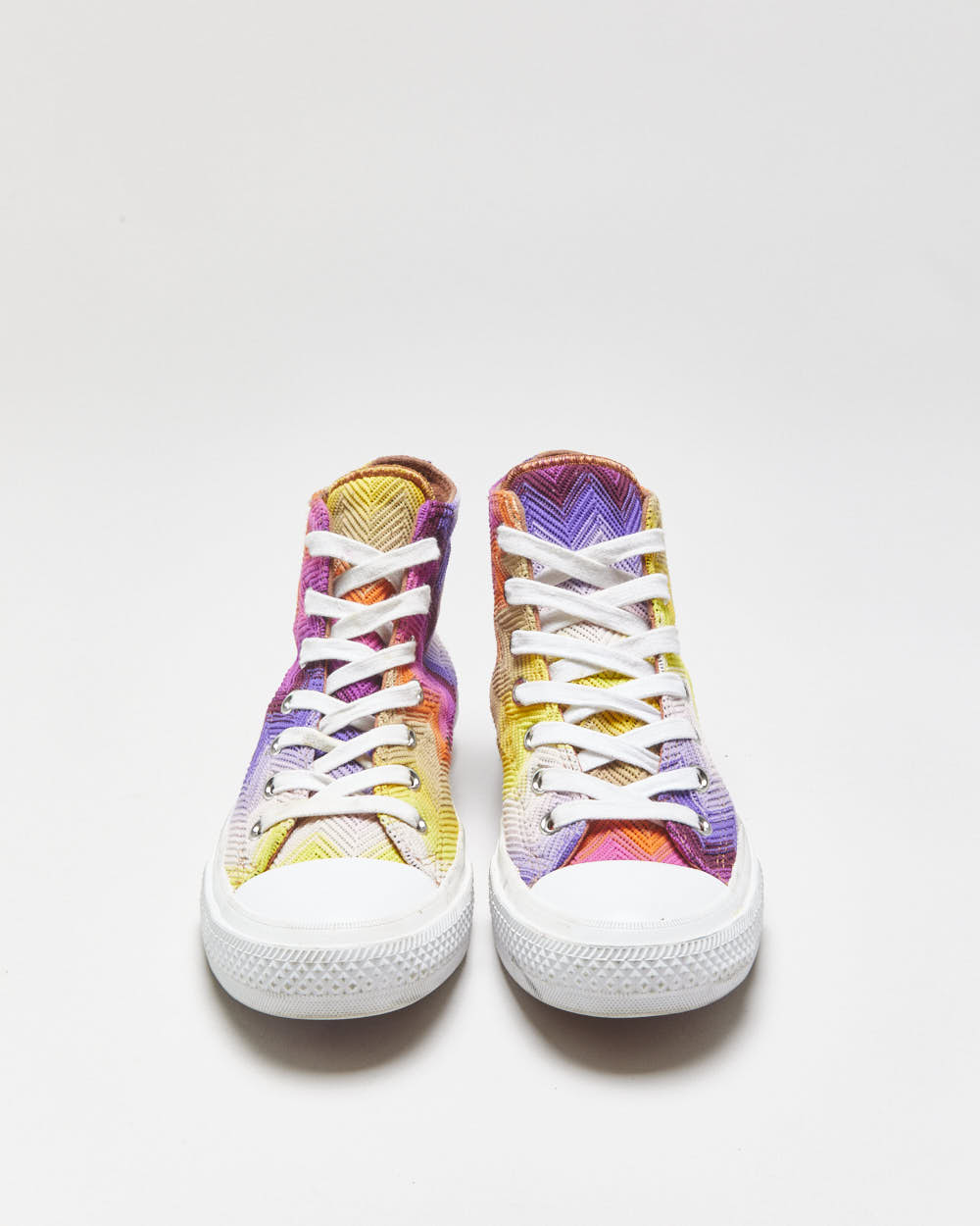 Converse x Missoni Rainbow Chevron Hi Top Trainers - UK6