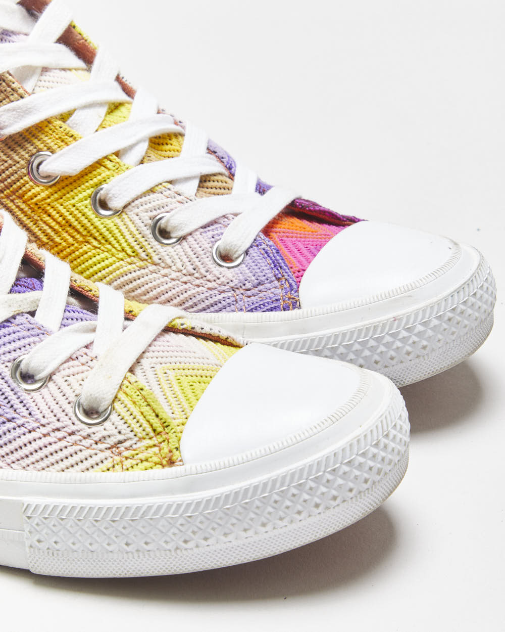 Converse x Missoni Rainbow Chevron Hi Top Trainers - UK6