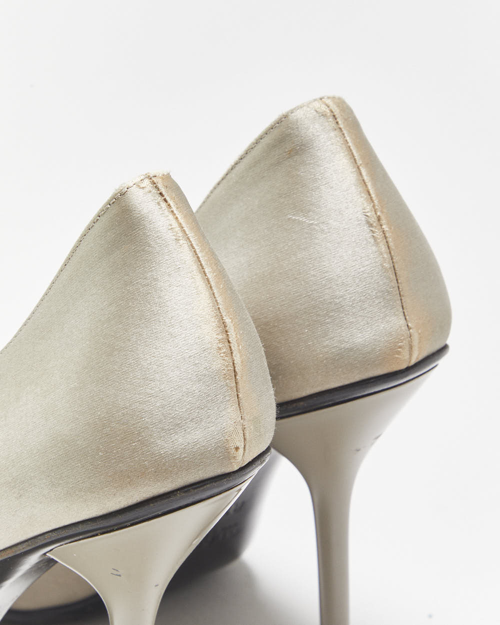 Gucci Satin Crystal Rhinestone Horsebit Peep Toe heels - UK5.5