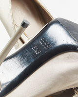 Gucci Satin Crystal Rhinestone Horsebit Peep Toe heels - UK5.5