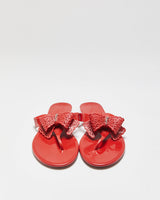 Salvatore Ferragamo Rubber Jelly Bow Flip Flop Sandals - UK6