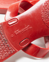 Salvatore Ferragamo Rubber Jelly Bow Flip Flop Sandals - UK6