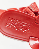 Salvatore Ferragamo Rubber Jelly Bow Flip Flop Sandals - UK6