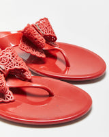 Salvatore Ferragamo Rubber Jelly Bow Flip Flop Sandals - UK6
