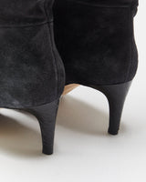 Paris Texas Suede Scrunch Patent Heel Calf Boots - UK4.5