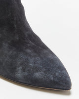 Paris Texas Suede Scrunch Patent Heel Calf Boots - UK4.5