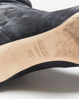 Paris Texas Suede Scrunch Patent Heel Calf Boots - UK4.5