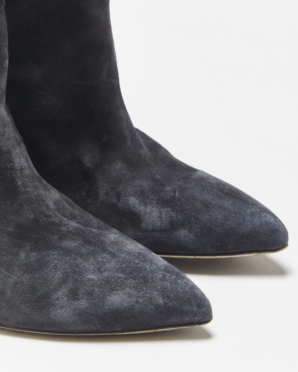 Paris Texas Suede Scrunch Patent Heel Calf Boots - UK4.5