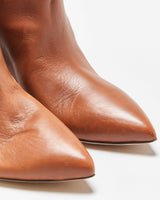 Paris Texas Leather Scrunch Snakeskin Heel Calf Boots - UK4.5