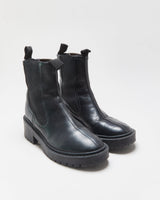 Kenzo Fur Lined Leather Chunky Chelsea Boots - UK5