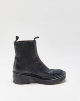 Kenzo Fur Lined Leather Chunky Chelsea Boots - UK5