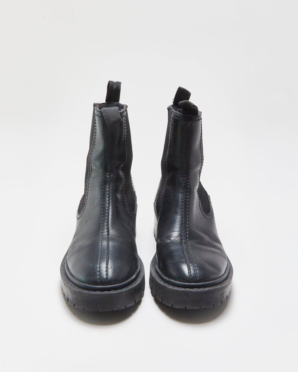 Kenzo Fur Lined Leather Chunky Chelsea Boots - UK5