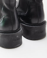 Kenzo Fur Lined Leather Chunky Chelsea Boots - UK5