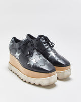 Stella McCartney Elsye Faux Leather Star Platform Loafers - UK4.5