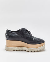 Stella McCartney Elsye Faux Leather Star Platform Loafers - UK4.5