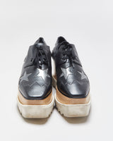 Stella McCartney Elsye Faux Leather Star Platform Loafers - UK4.5