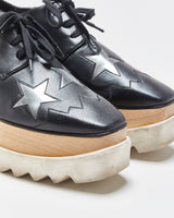 Stella McCartney Elsye Faux Leather Star Platform Loafers - UK4.5