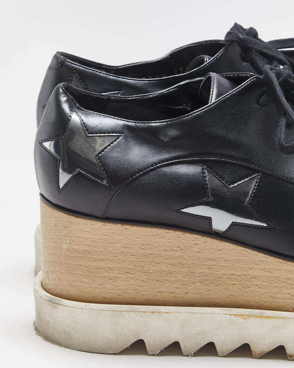 Stella McCartney Elsye Faux Leather Star Platform Loafers - UK4.5