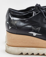 Stella McCartney Elsye Faux Leather Star Platform Loafers - UK4.5