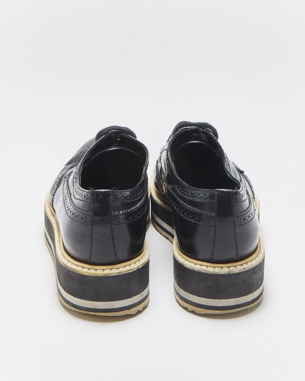 Prada Platform Wingtip Oxford Brogues - UK4.5