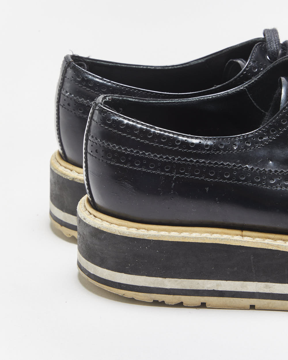 Prada Platform Wingtip Oxford Brogues - UK4.5