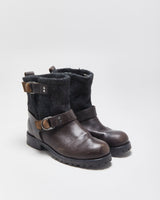 Woolrich Baltimore Leather &amp; Wool Buckle Boots - UK4.5