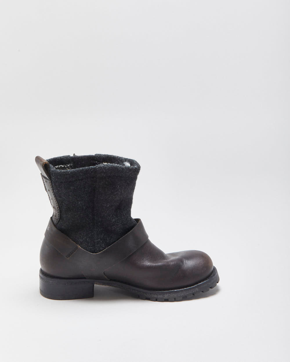 Woolrich Baltimore Leather &amp; Wool Buckle Boots - UK4.5