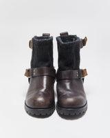 Woolrich Baltimore Leather &amp; Wool Buckle Boots - UK4.5
