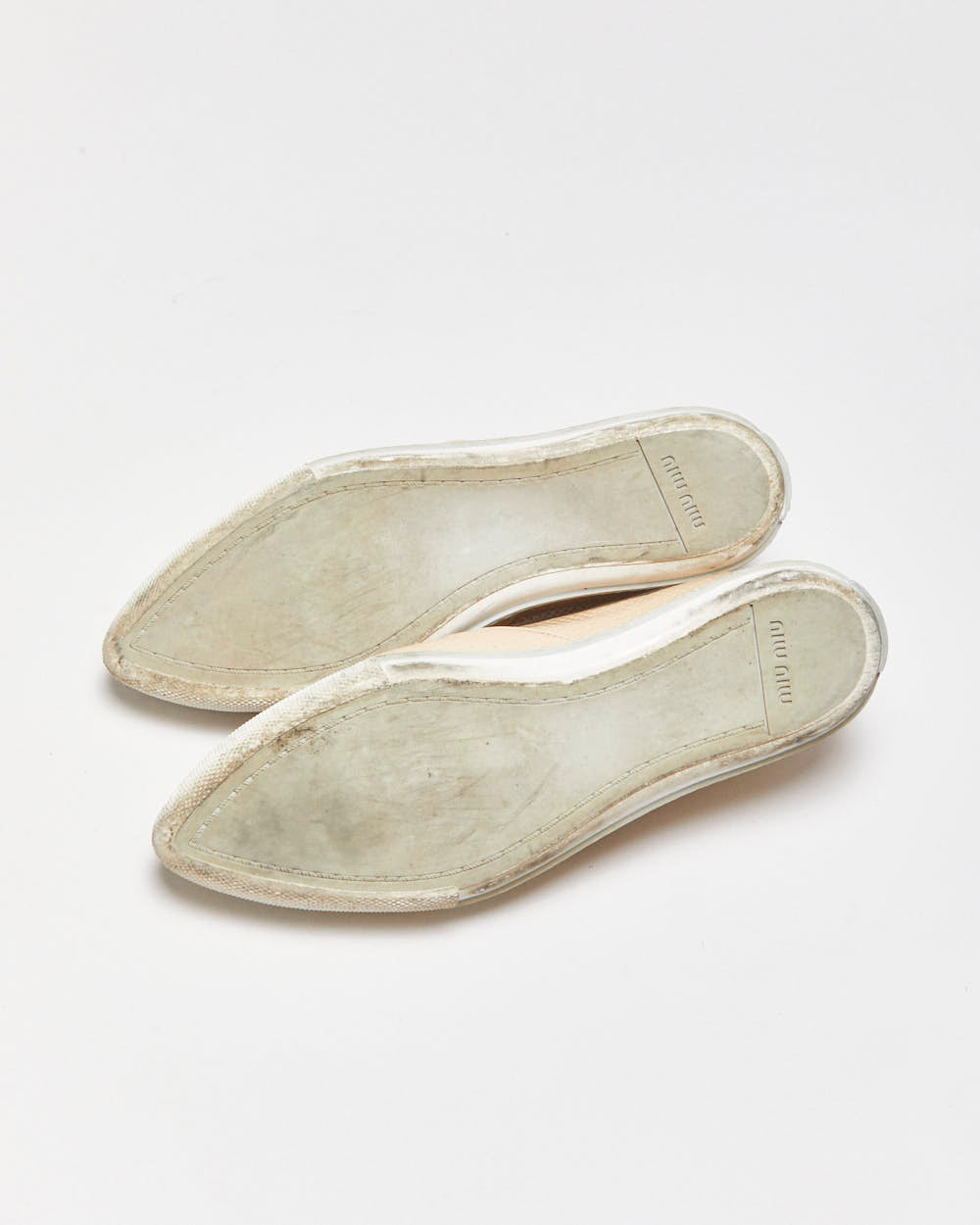 Miu Miu Toe-cap Textured Patent Leather Loafer Slip-on Trainers - UK6
