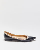 Valentino Garavani Rockstud Patent Leather Ballet Flats - UK2