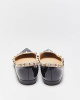 Valentino Garavani Rockstud Patent Leather Ballet Flats - UK2