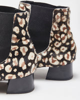 Miista Leopard Print Pony Hair Chelsea Ankle Boots - UK8