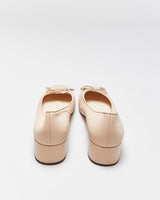 Vintage Prada Leather Bow Heeled ballet Flats - UK5.5