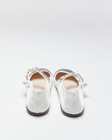 Miu Miu Pearl Chain Strap Patent Leather Mary Jane Ballet Flats - UK3