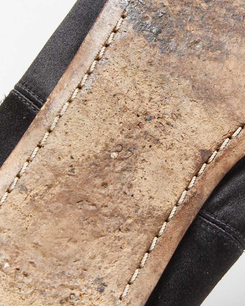 Miu Miu Satin Rhinestone Strap Mary Jane Ballet Flats - UK5