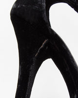 Vintage Dolce &amp; Gabbana Velvet T Bar Peep Toe Heels - UK5.5