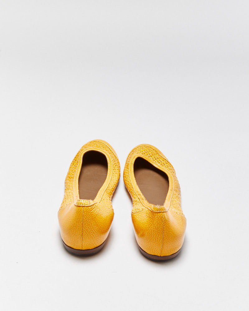 Bottega Veneta Perforated Patent Leather Ballet Flats - UK5.5