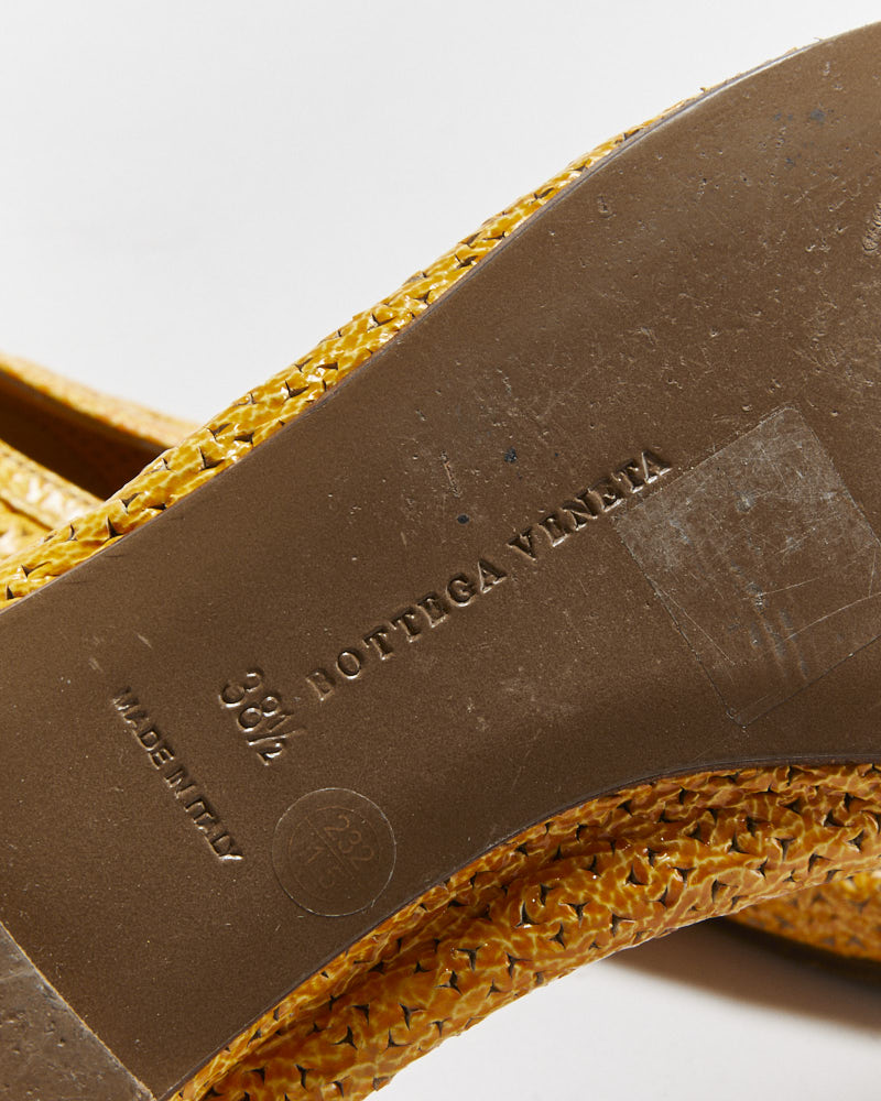 Bottega Veneta Perforated Patent Leather Ballet Flats - UK5.5