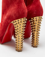 Christian Louboutin Taclou Suede Studded Ankle Boots - UK2.5