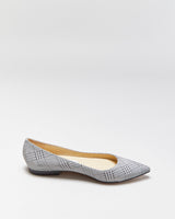 Jimmy Choo Glitter Star Houndstooth Pointy Ballet Flats - UK3
