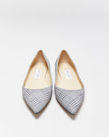 Jimmy Choo Glitter Star Houndstooth Pointy Ballet Flats - UK3