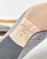 Jimmy Choo Glitter Star Houndstooth Pointy Ballet Flats - UK3