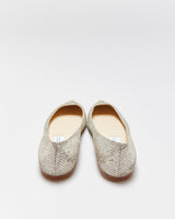 Jimmy Choo Glitter Snakeskin Pointy Ballet Flats - UK3