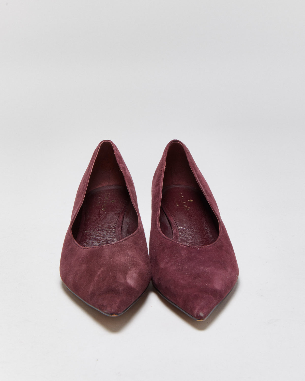 Kate Spade Suede Point Toe Kitten Heels - UK7